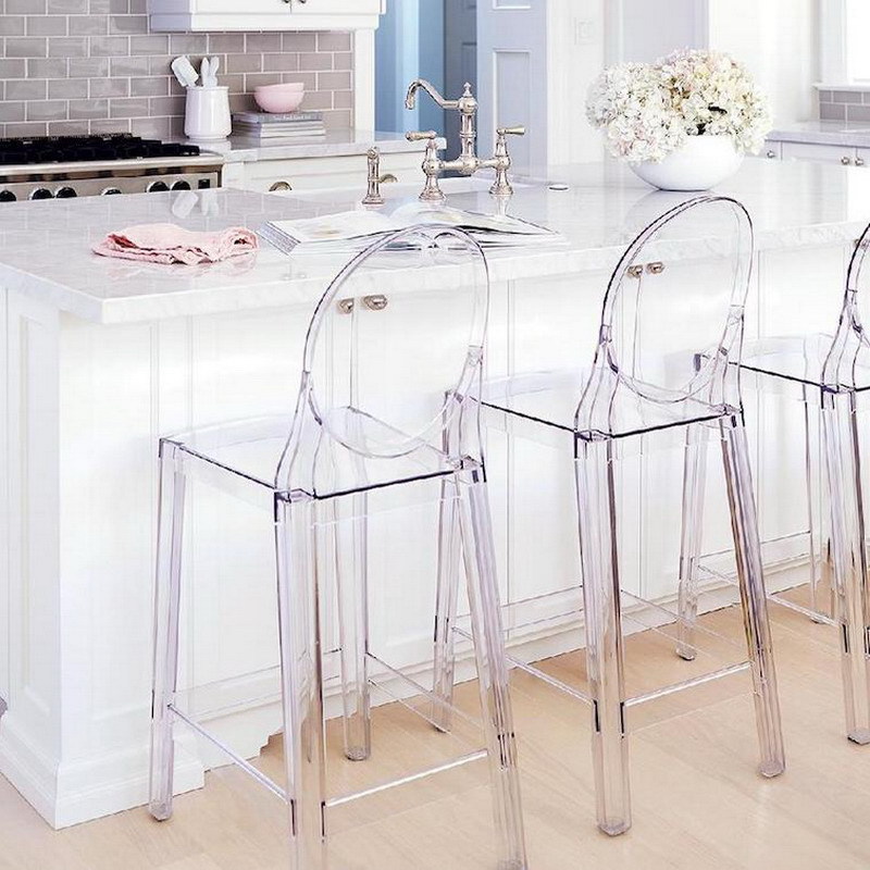 Home Bar Stools - 8Pcs Fashion Home Decor Clear Acrylic