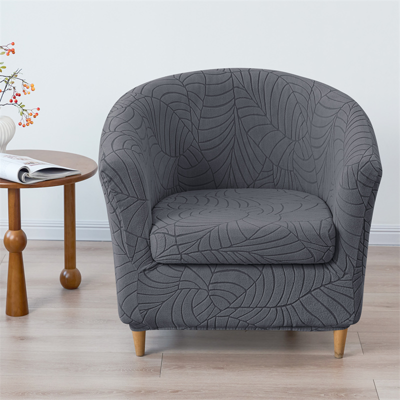 Home Bar Lounge - Solid Color Club Armchair Cover Stretch