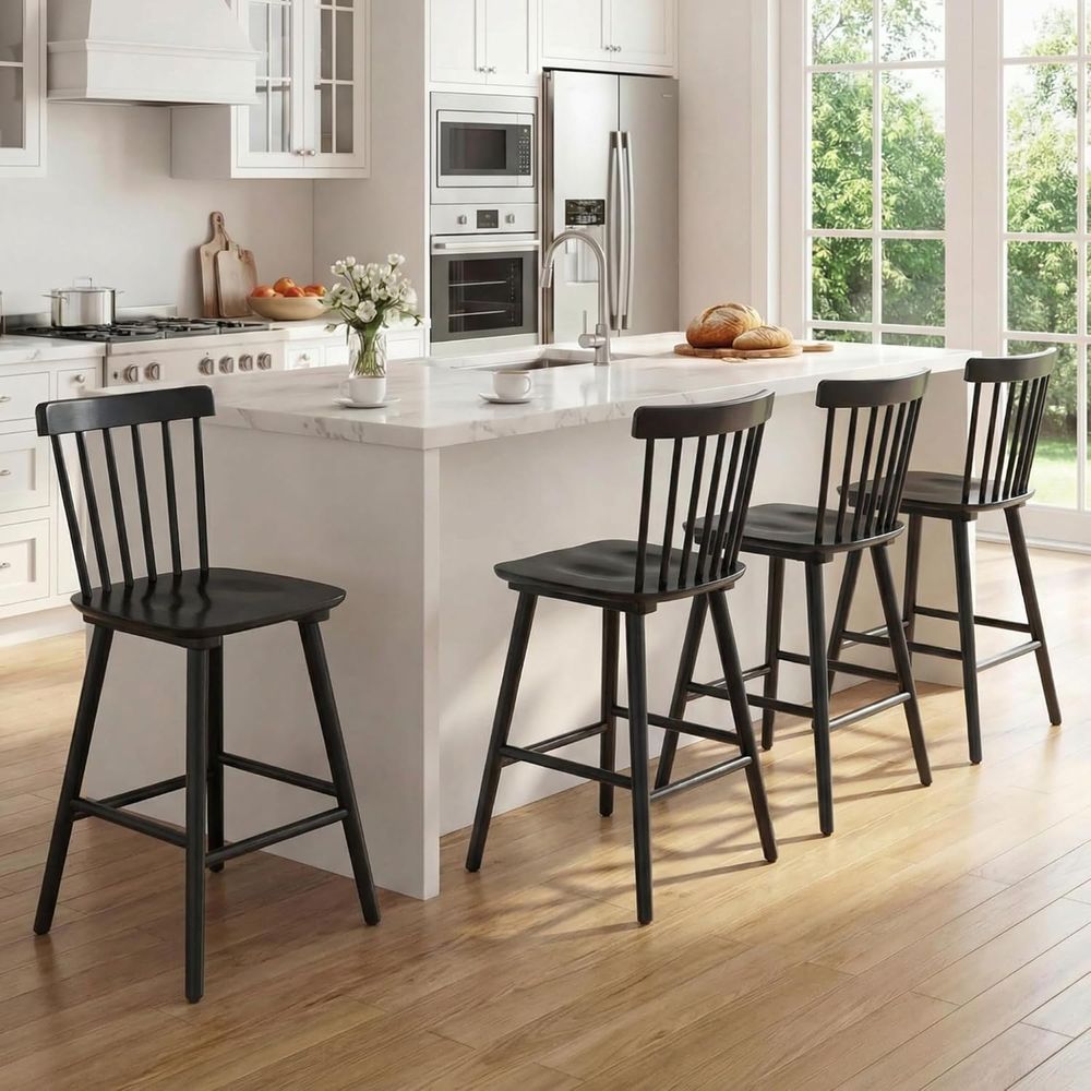 Home Bar Stools - Set of 4, 26 Counter Height
