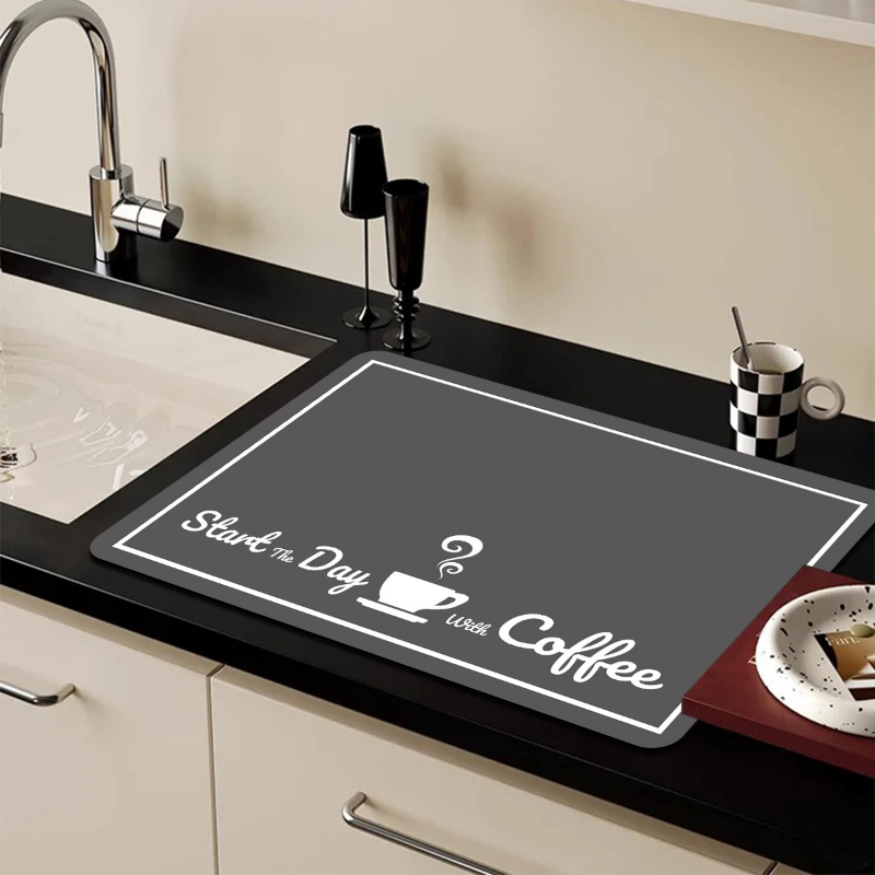 Ok But First Coffee Text Kitch - Bar Mat Rubber 评论和价格
