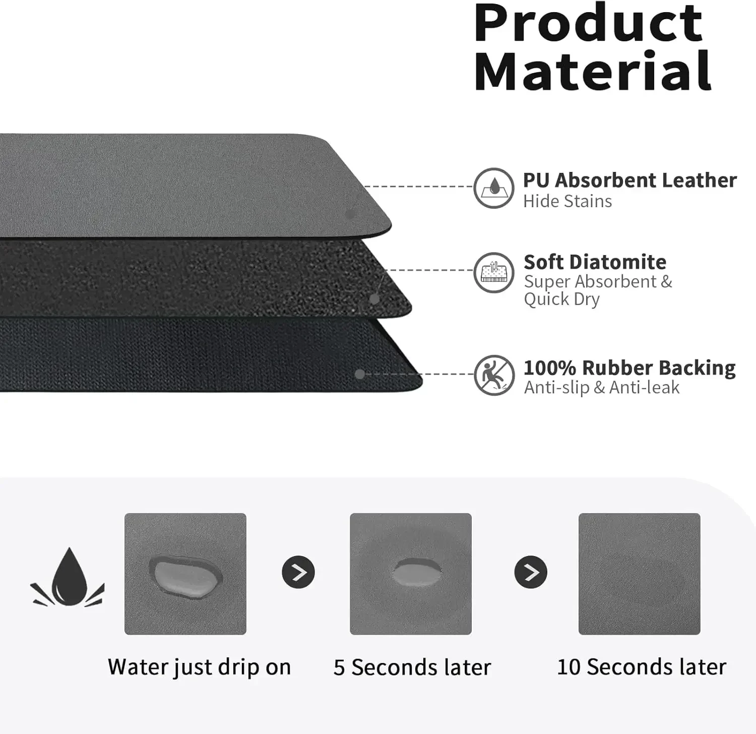 Kitchen Accessories Absorbent  - Bar Mat Rubber 评论和价格