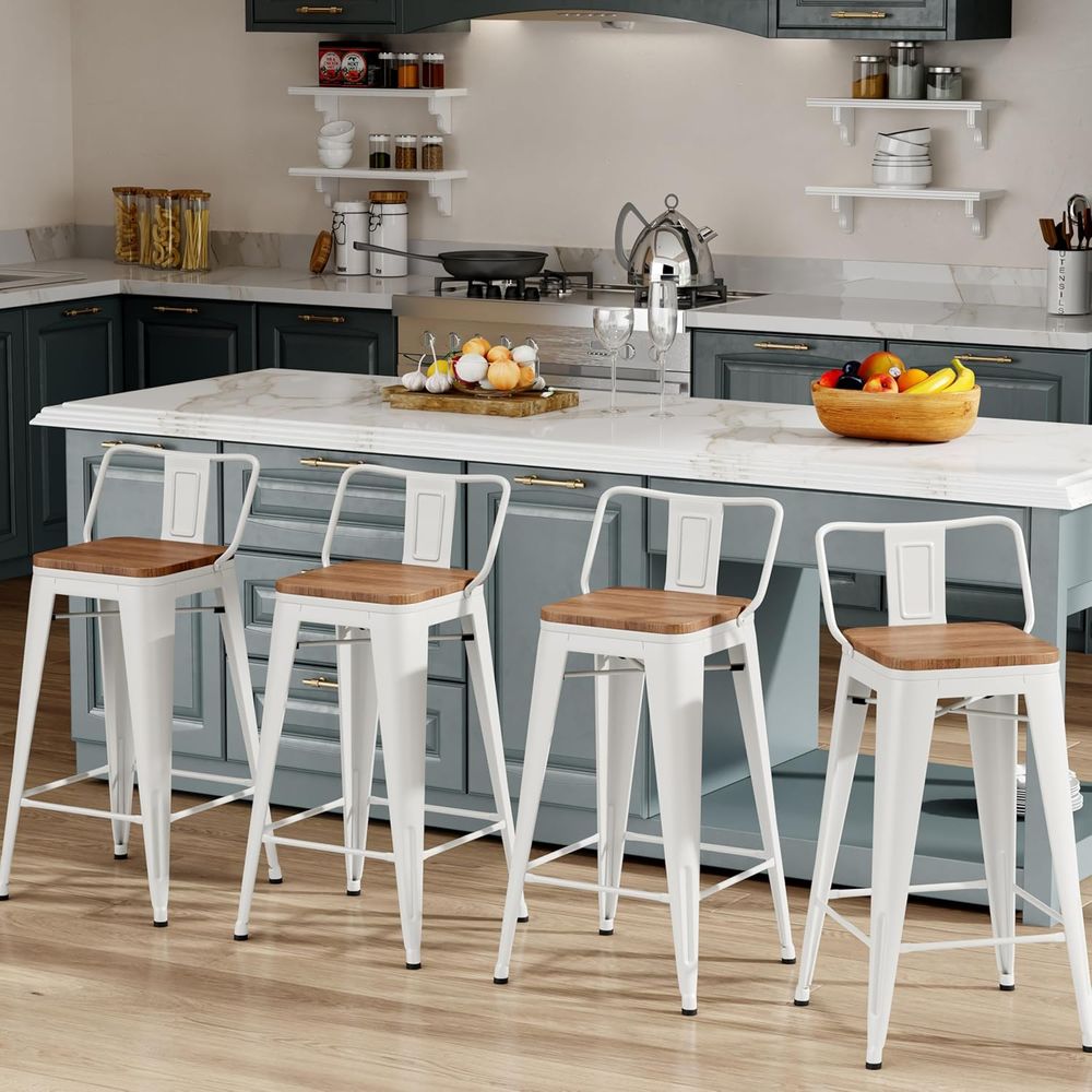 26 Inch Bar Stools Set o 4 Ind - Home Bar Stools 评论和价格