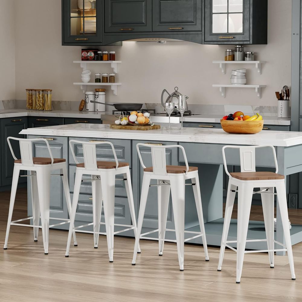 26 Inch Bar Stools Set o 4 Ind - Home Bar Stools 评论和价格