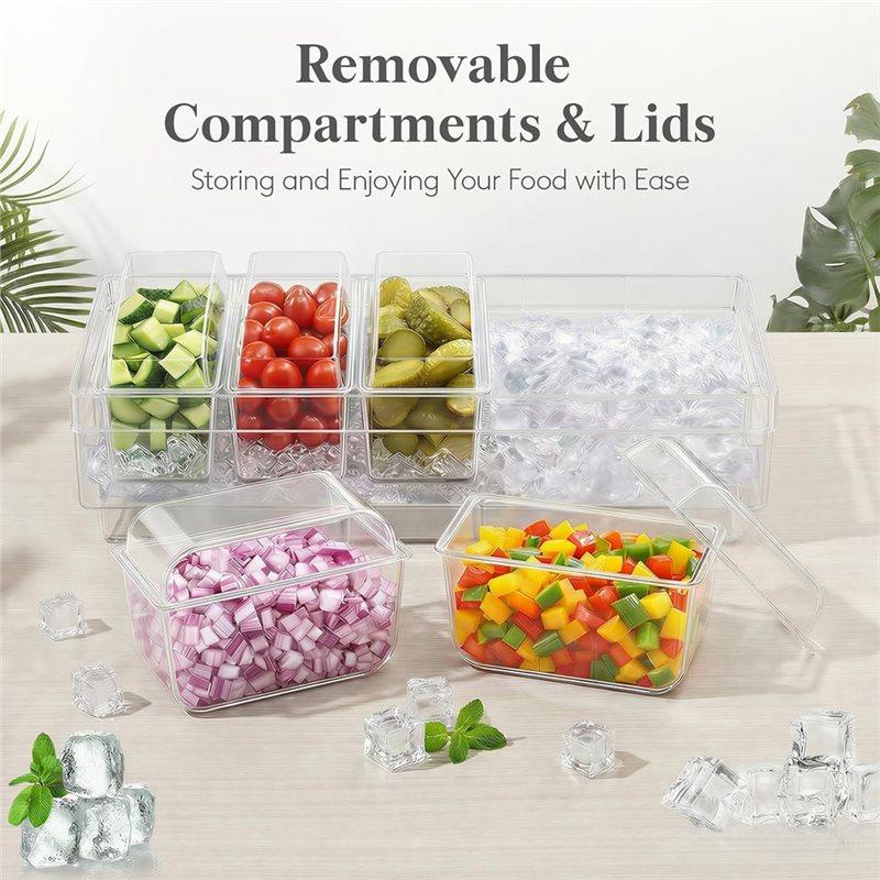 A25F-Chilled Condiment Contain - Garnish Tray Set 评论和价格