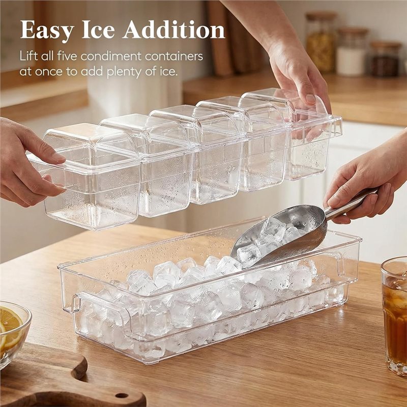 DTA4-For Bar Supplies,Clear Se - Garnish Tray Set 评论和价格