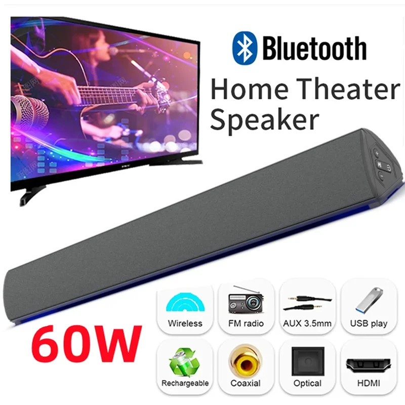 60W Wireless TV PC Soundbar Bl - Home Bar And Theater 评论和价格