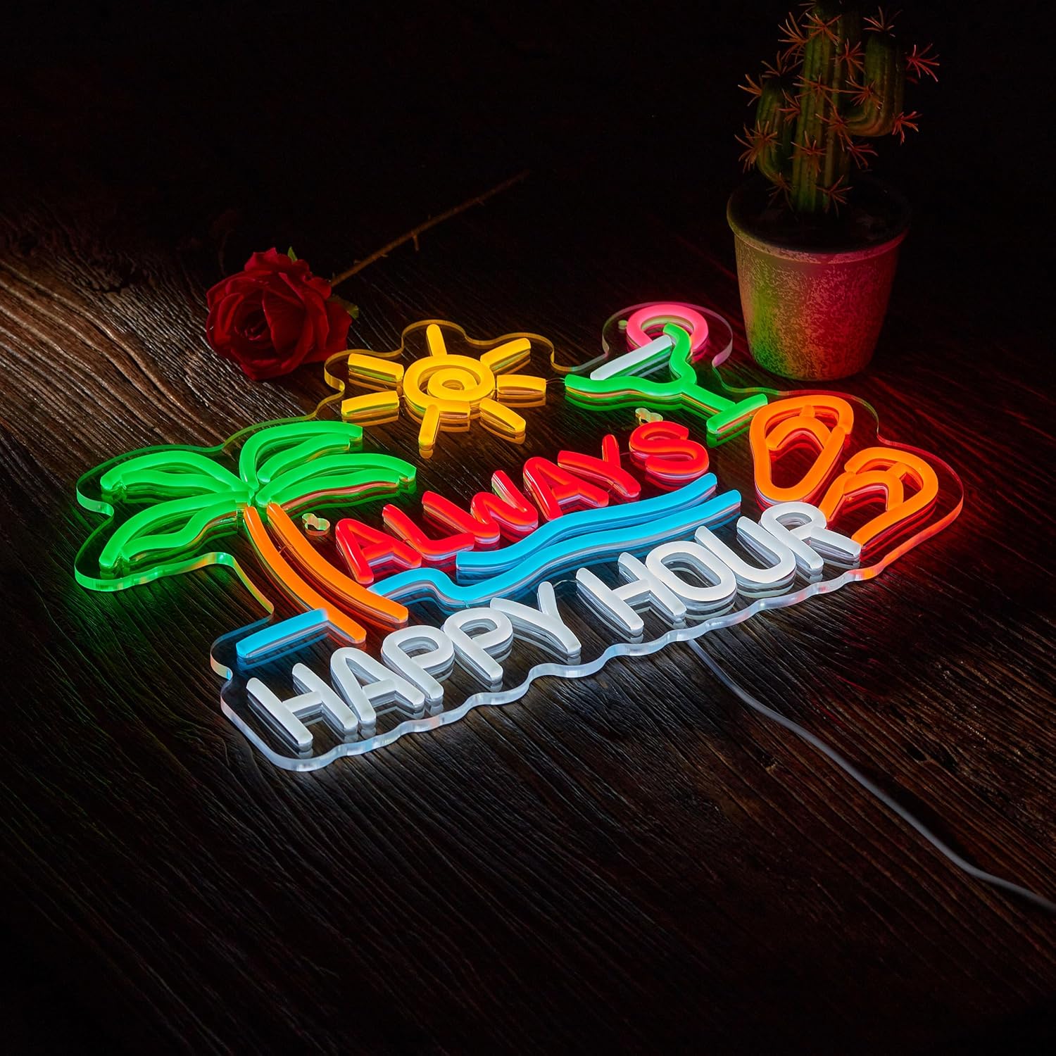 Always Happy Hour Beer Bar Neo - Home Bar Signs 评论和价格