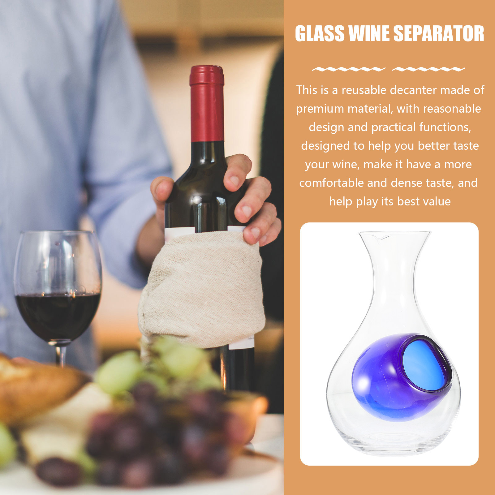 Reusable Wine Decanter Premium - Home Bar Supplies 评论和价格