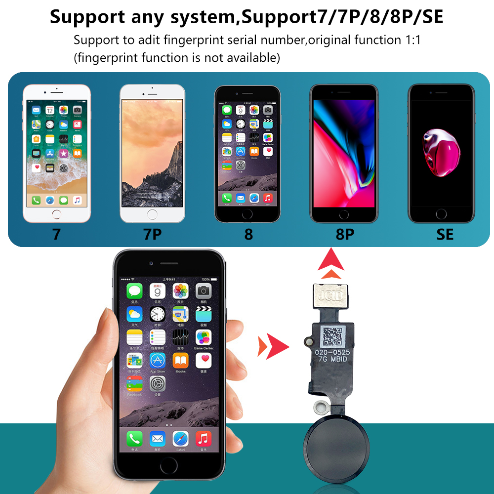 JC 6th 3D Home Button Flex For - Home Bar Iphone 评论和价格
