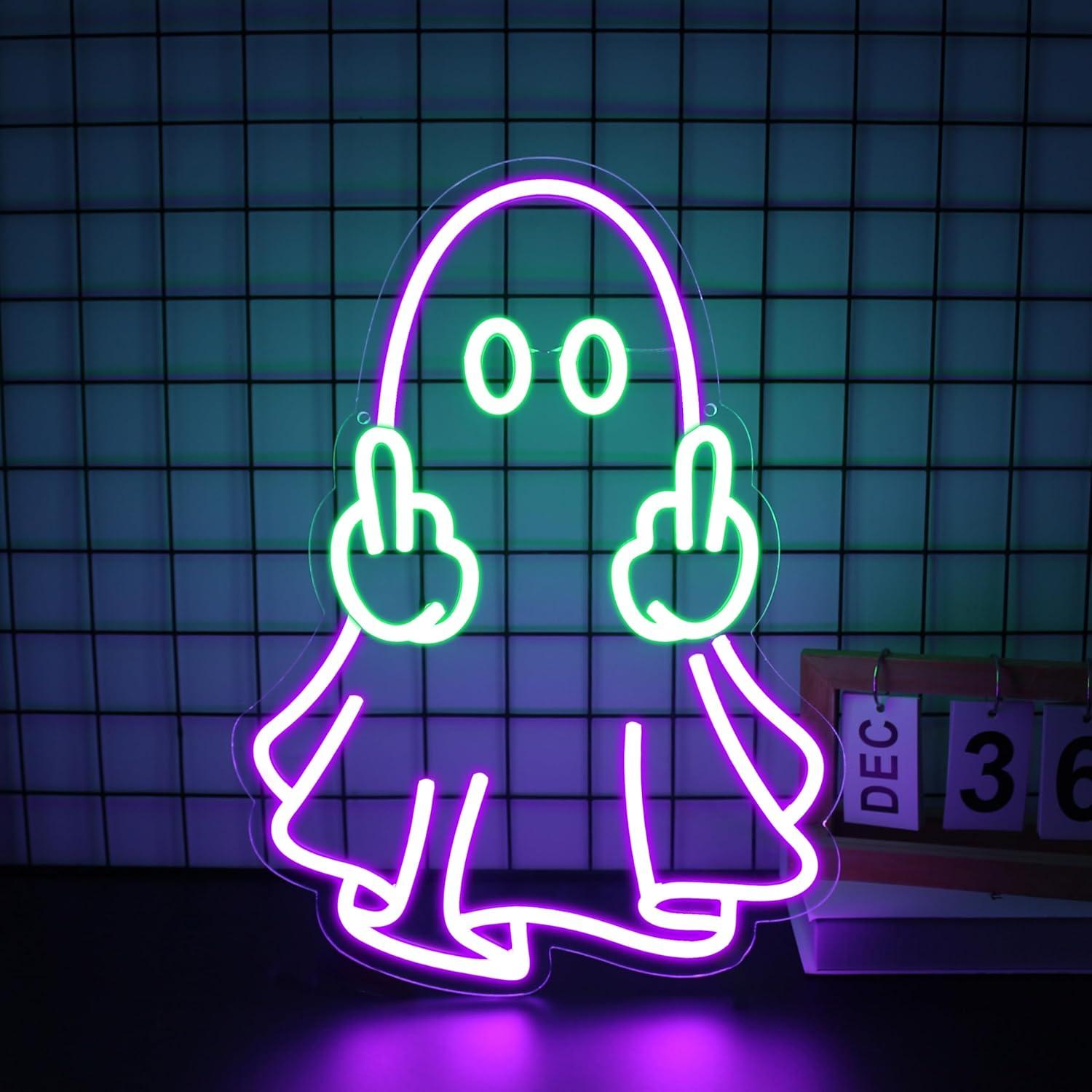 Ghost Neon Sign USB Powered LE - Home Bar Signs 评论和价格