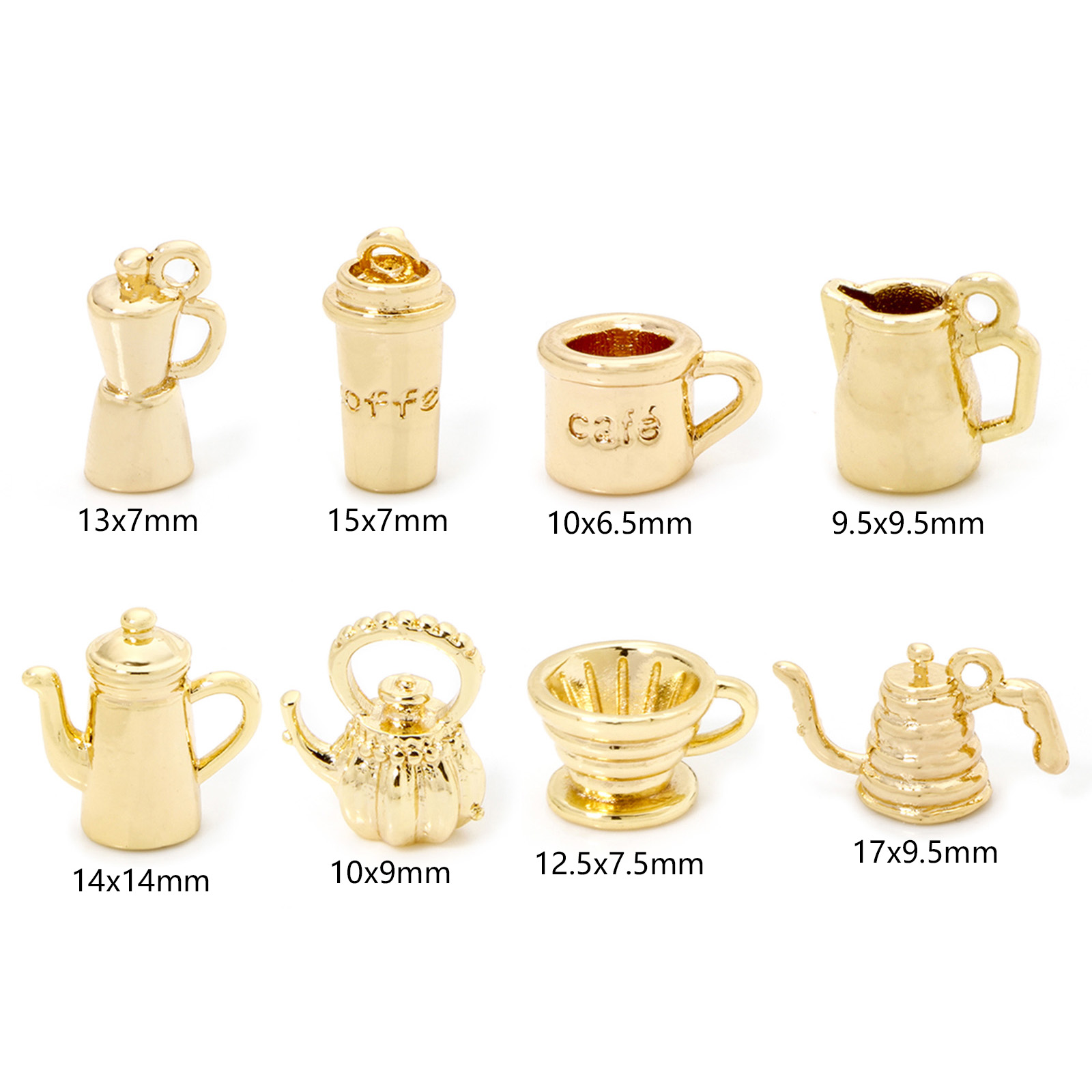 2/5 Piece Brass Charms 18k Gol - Citrus Juicer Bar 评论和价格