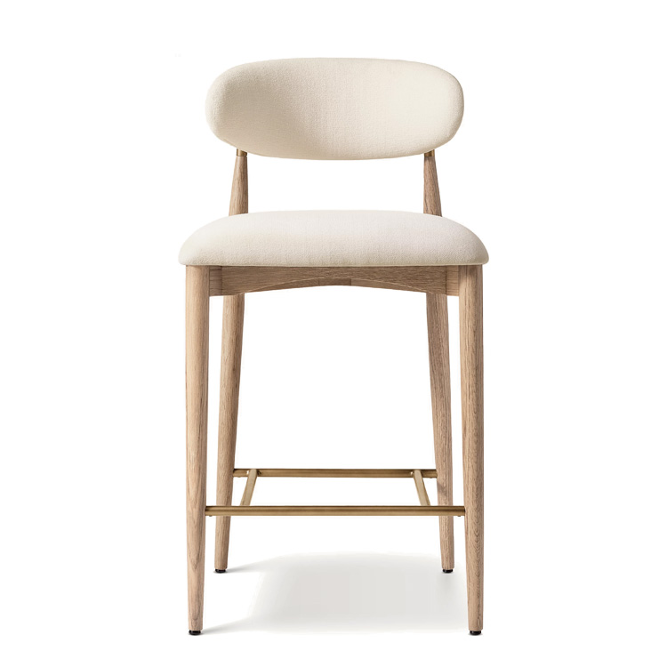 New Style Nordic Fabric Wood C - Home Bar Stools 评论和价格