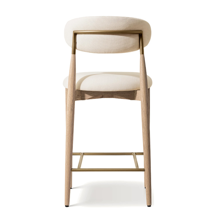 New Style Nordic Fabric Wood C - Home Bar Stools 评论和价格