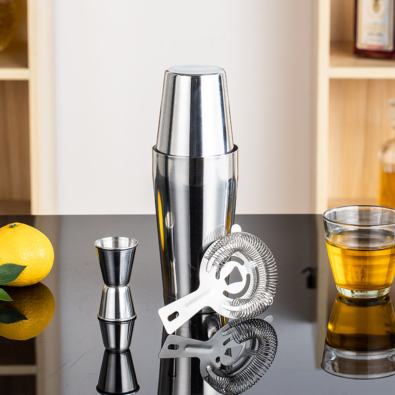 Stainless Steel Bar Tool Set C - Boston Shaker Set 评论和价格