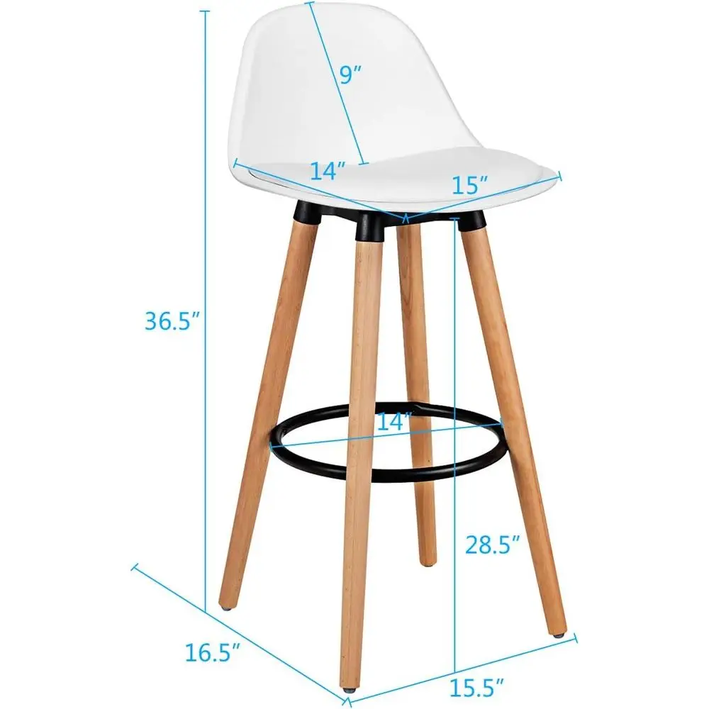 Set of 4 Bar Stools with PU Le - Home Bar Stools 评论和价格