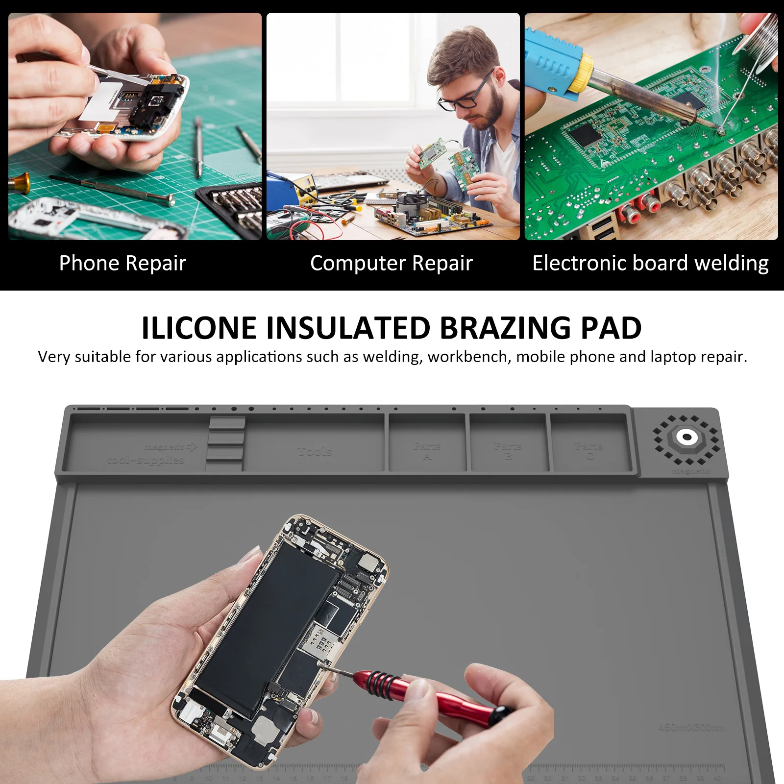 Soldering Station Mat Silicone - Bar Mat Rubber 评论和价格