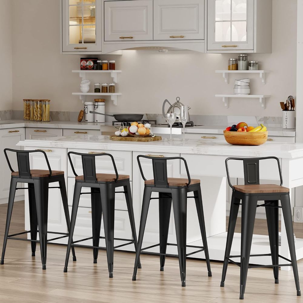 24 Inch Bar Stools Set o 4 Ind - Home Bar Stools 评论和价格