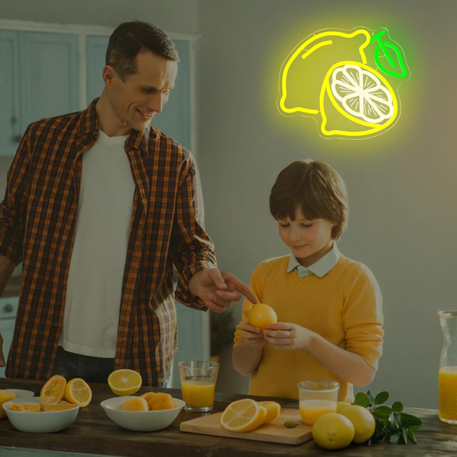 Lemon Neon Sign Dimmable LED L - Home Bar Signs 评论和价格