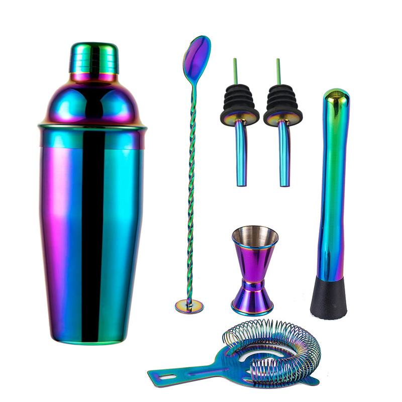 5/7pcs Rainbow Cocktail Shaker - Boston Shaker Set 评论和价格