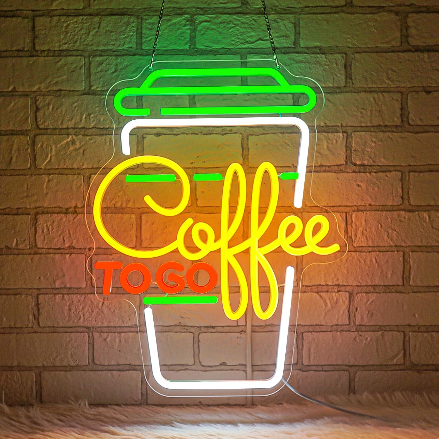 Coffee Neon Sign USB Dimmable  - Home Bar Signs 评论和价格