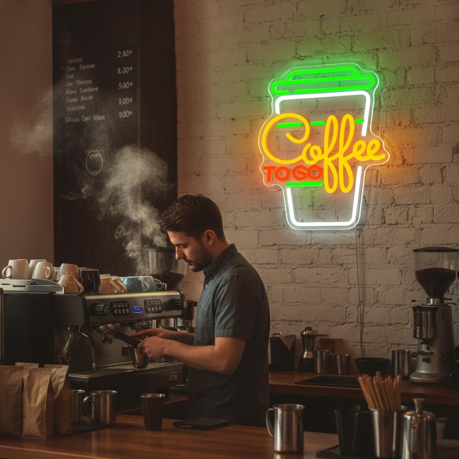 Coffee Neon Sign USB Dimmable  - Home Bar Signs 评论和价格