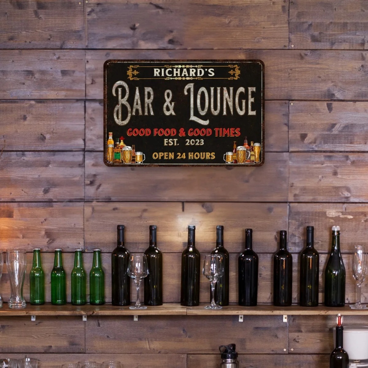 Custom Bar & Lounge Sign Bar a - Home Bar Signs 评论和价格