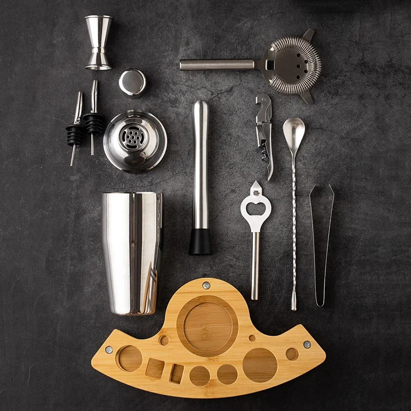 11pcs Stainless Steel Bartende - Boston Shaker Set 评论和价格