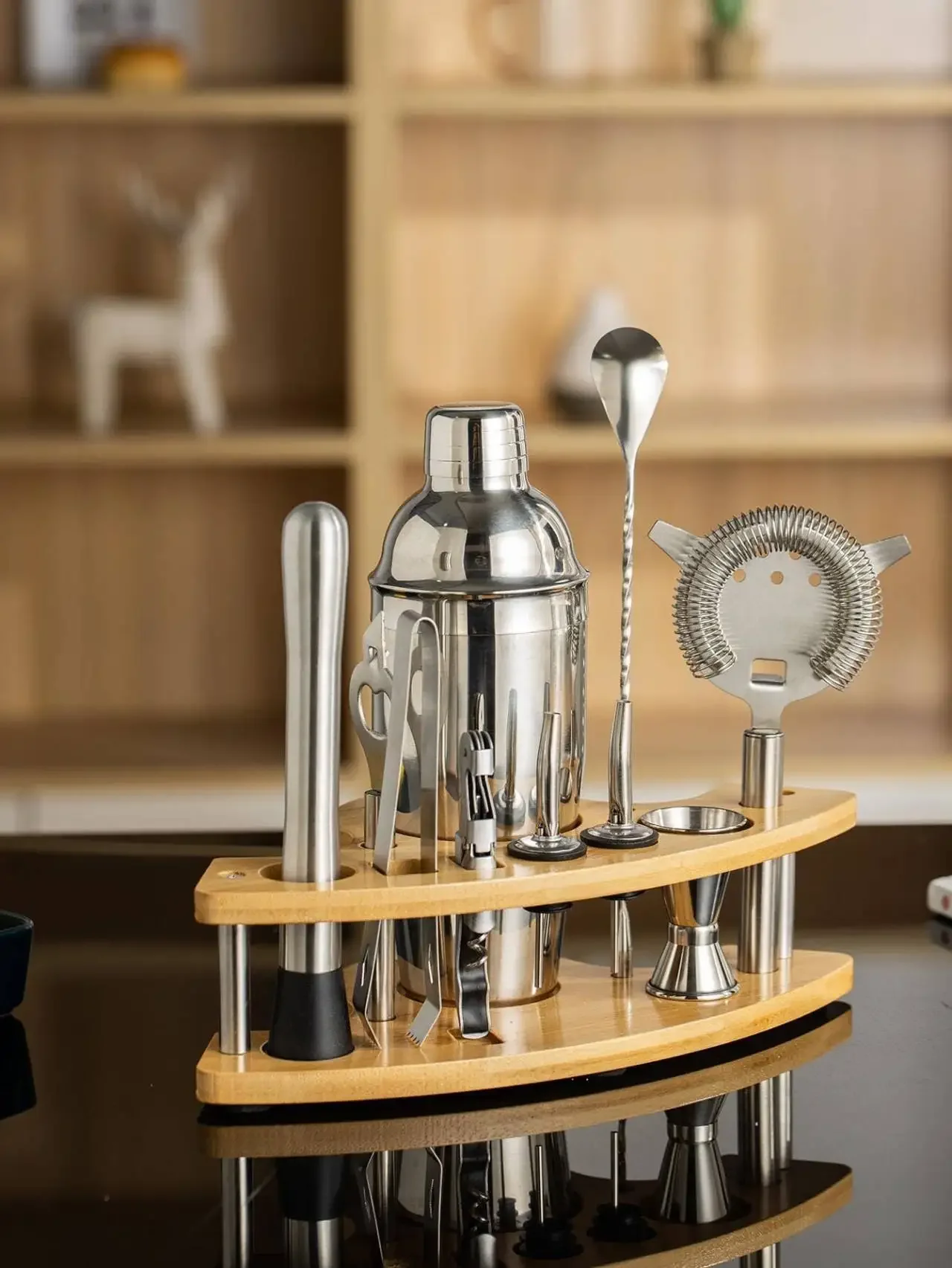 11pcs Stainless Steel Bartende - Boston Shaker Set 评论和价格