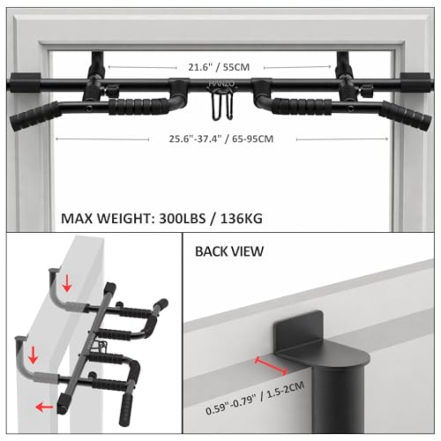 Doorway Pull Up Bar Set with S - Home Bar Set 评论和价格