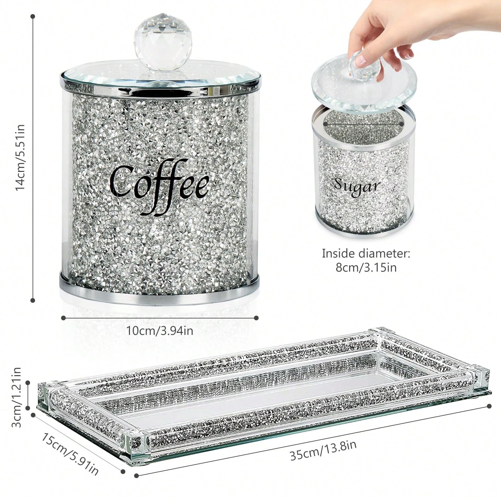 Coffee Sugar Tea Canister Set  - Home Bar Set 评论和价格