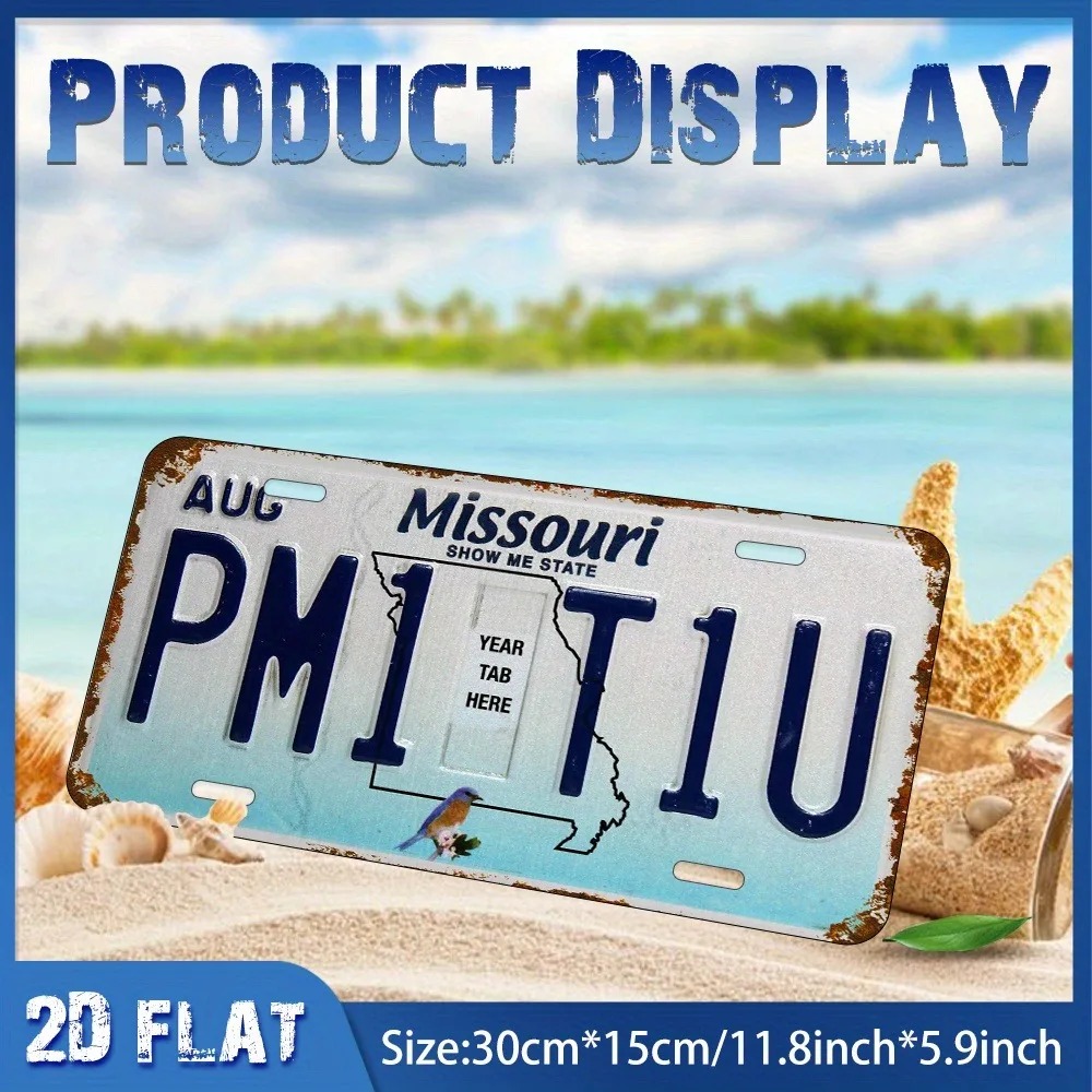 2D Flat Retro Missouri Blue Bi - Home Bar Signs 评论和价格