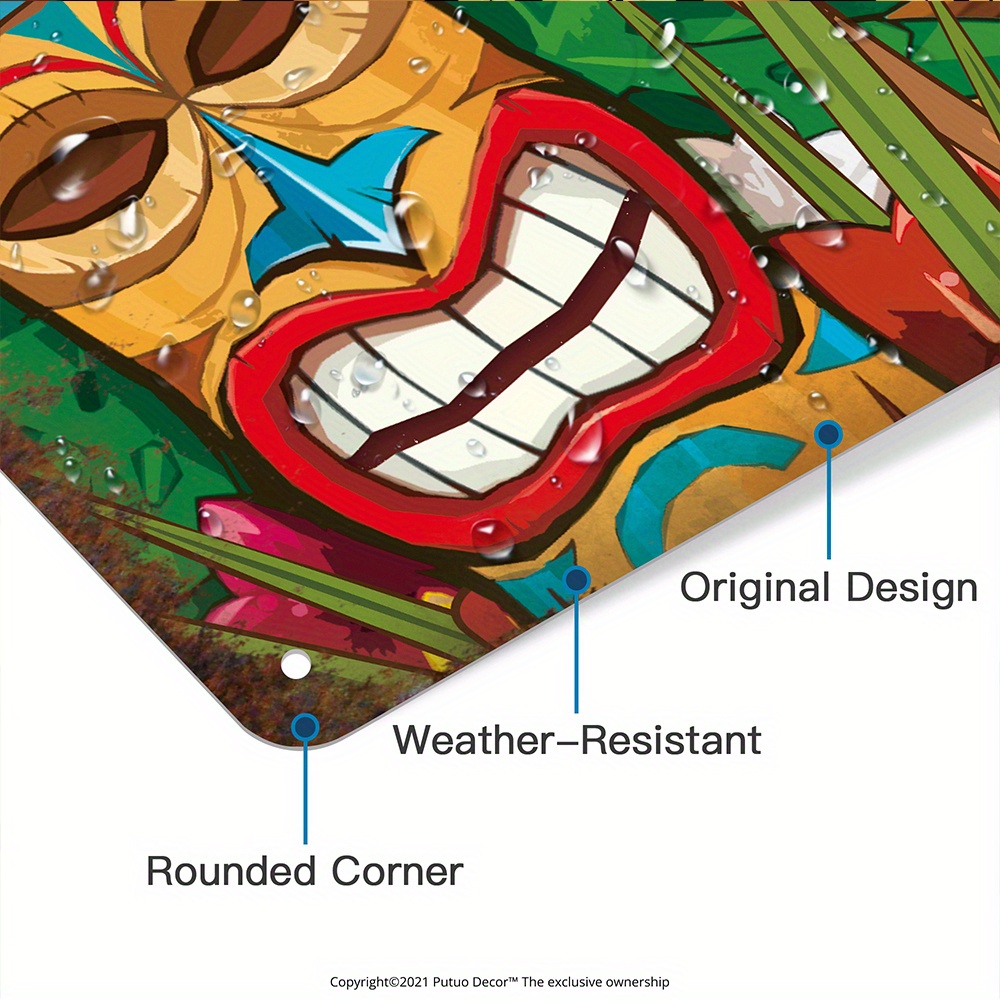 Custom  Decor Tiki Bar Sign, P - Home Bar Signs 评论和价格