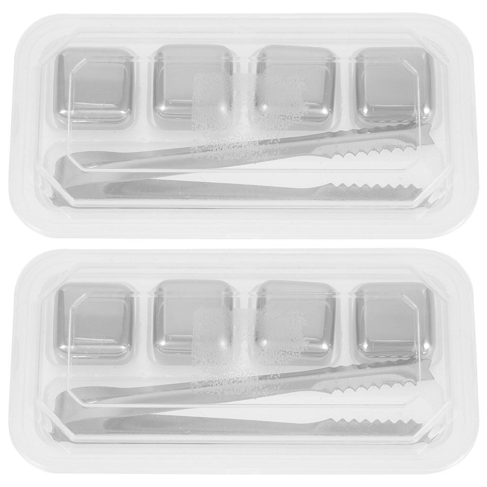 2Sets Stainless Steel Ice Cube - Home Bar Set 评论和价格