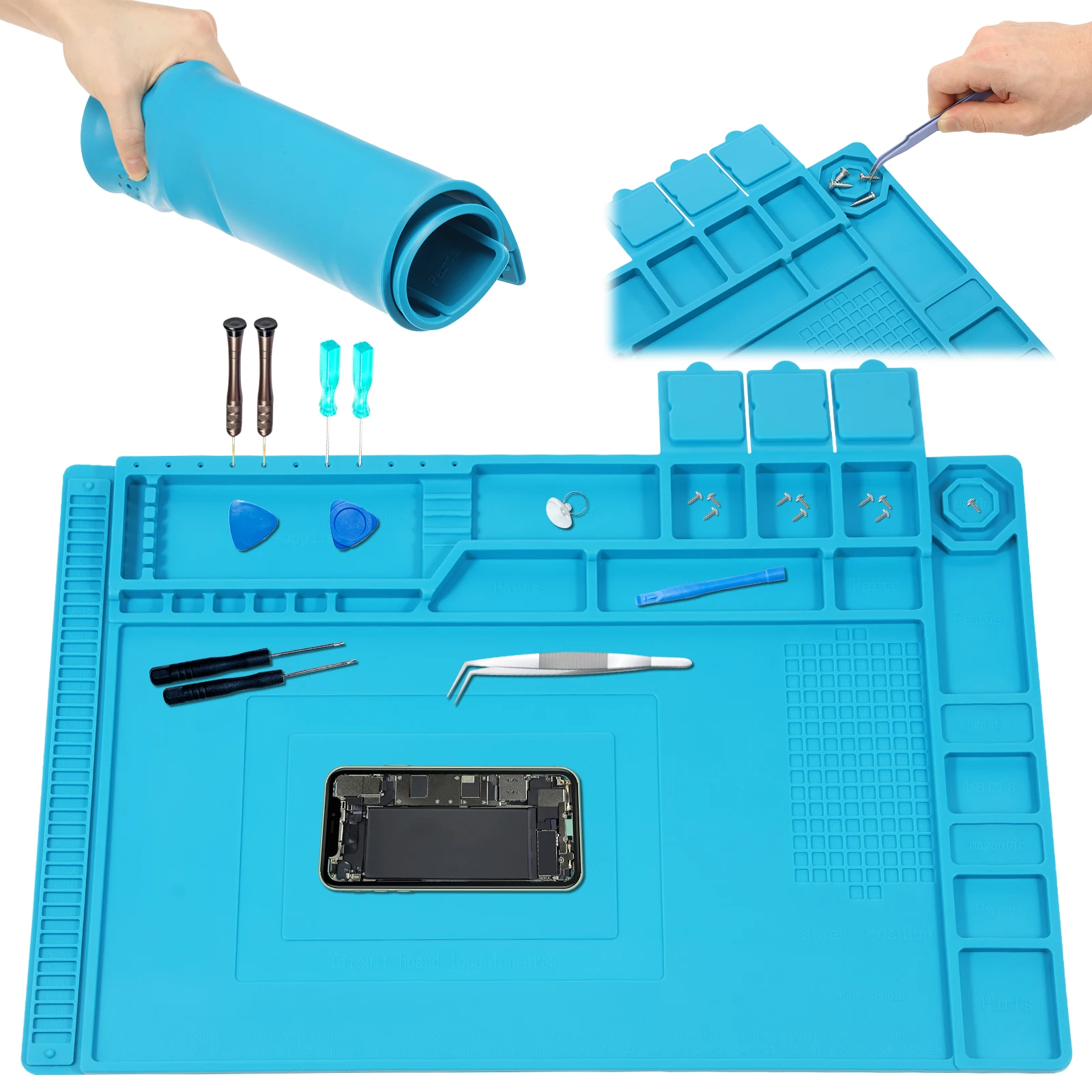 45x30cm Silicone Soldering Mat - Bar Mat Rubber 评论和价格