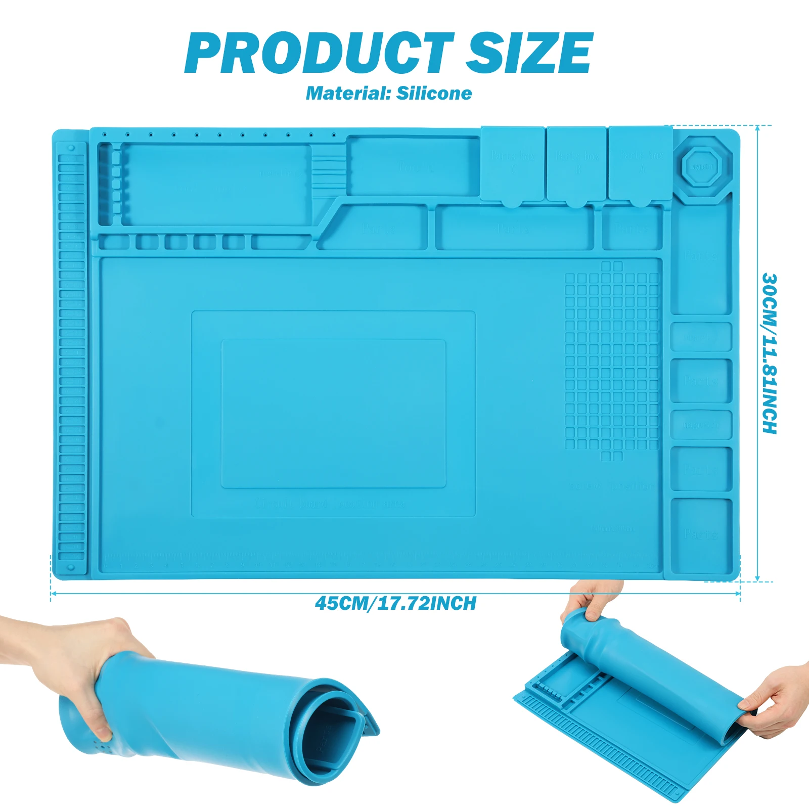 45x30cm Silicone Soldering Mat - Bar Mat Rubber 评论和价格