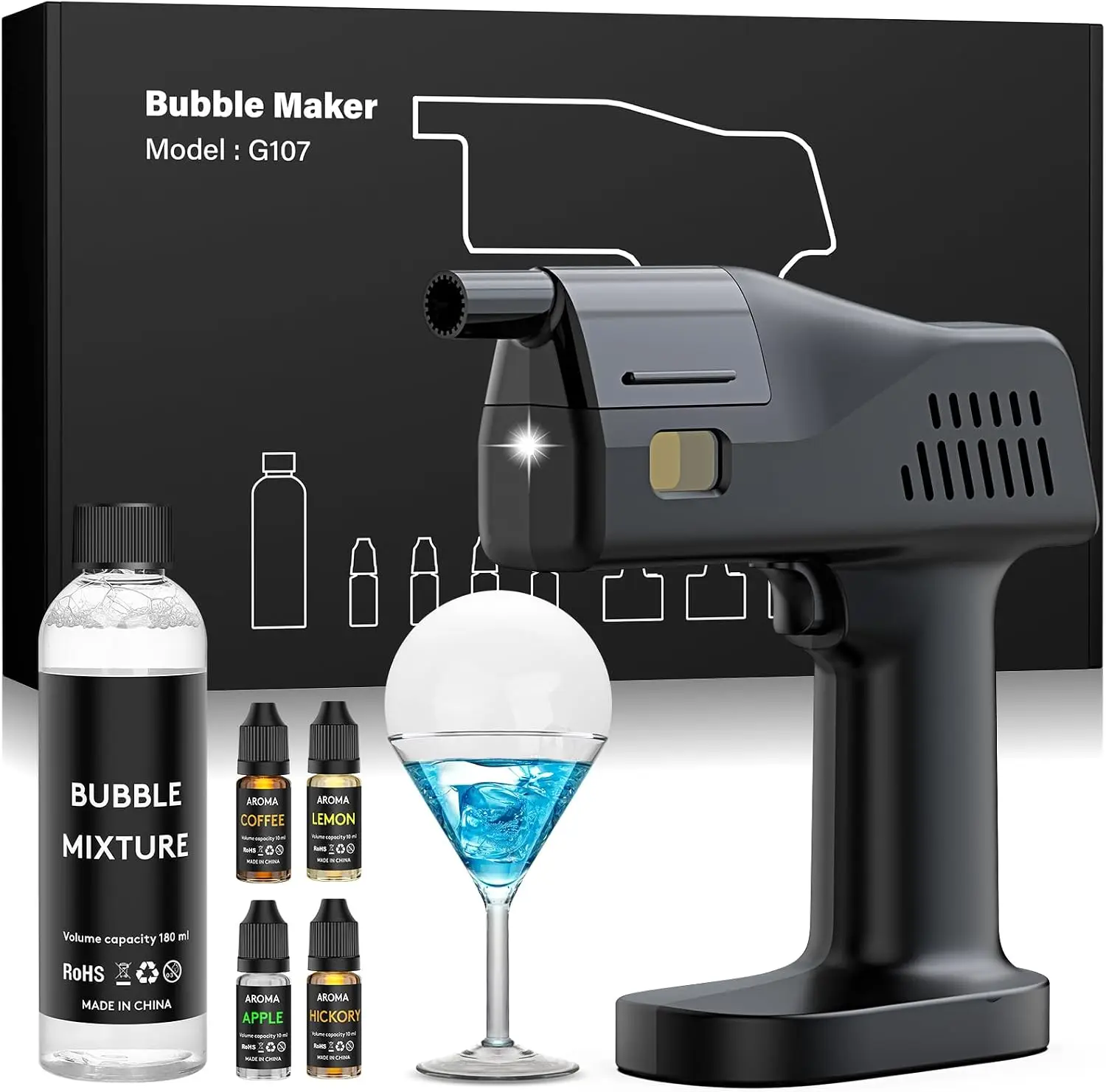 Electric Cocktail Smoke Bubble - Smoking Gun Kit 评论和价格