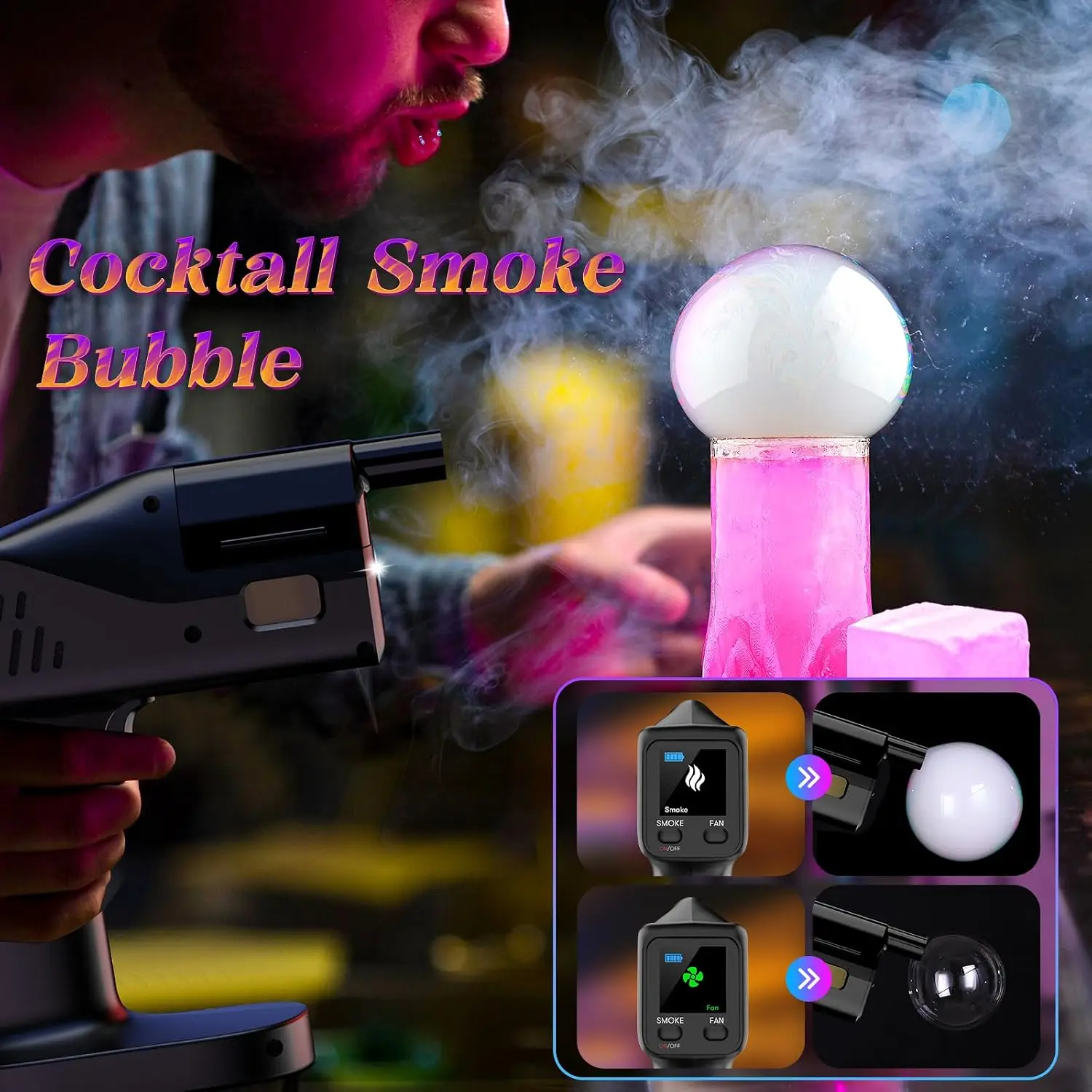 Electric Cocktail Smoke Bubble - Smoking Gun Kit 评论和价格