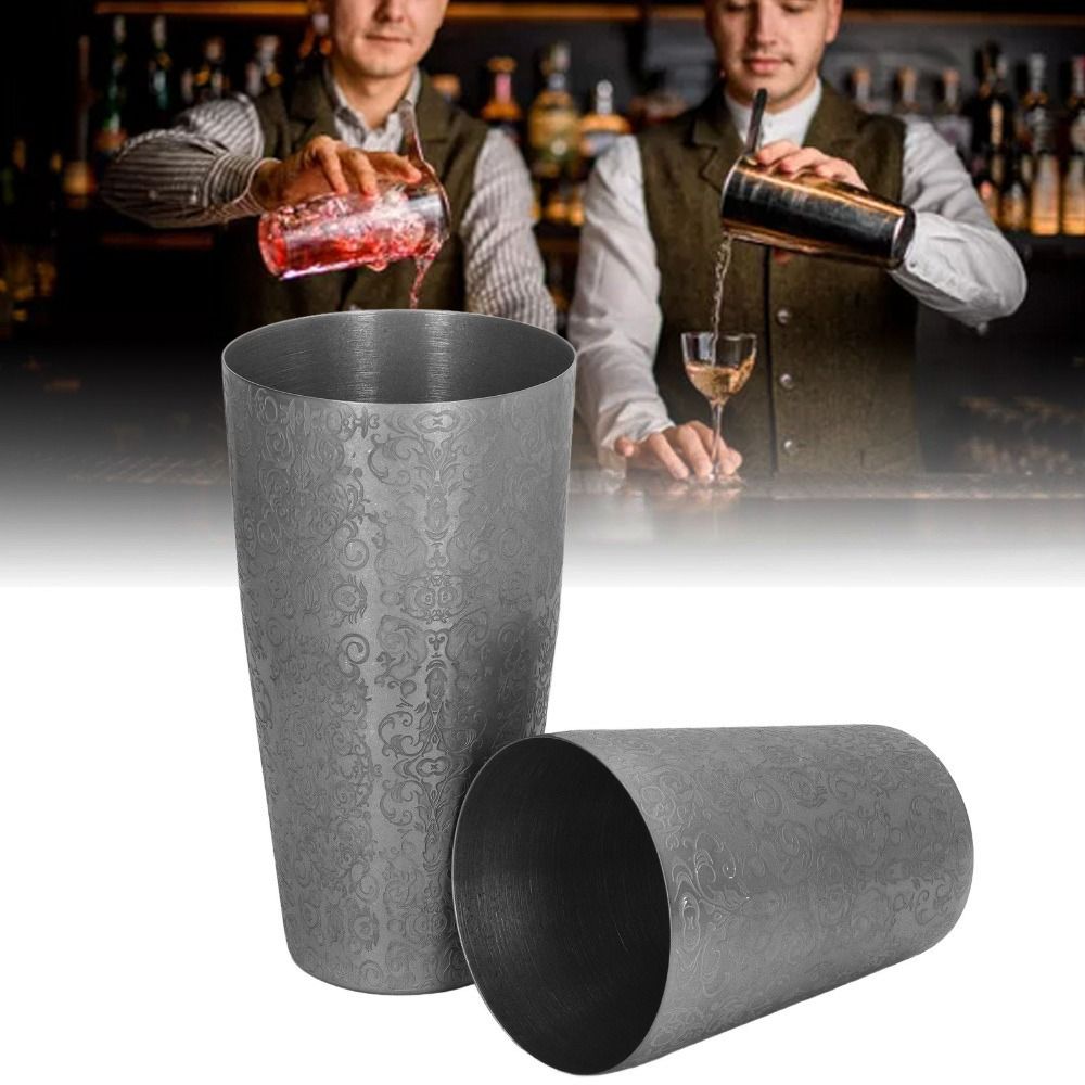 2 Piece Set Etched Pattern Bos - Boston Shaker Set 评论和价格