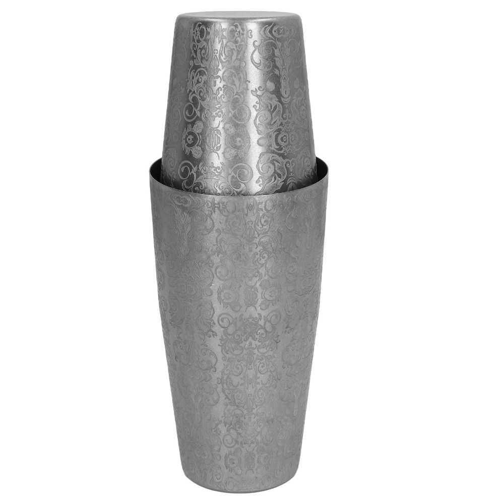 2 Piece Set Etched Pattern Bos - Boston Shaker Set 评论和价格
