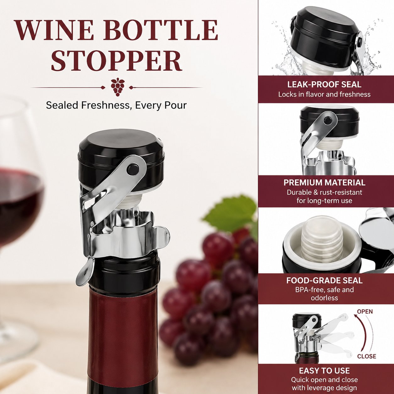 Cabilock 3pcs Stainless Steel  - Wine Preservation Pump 评论和价格