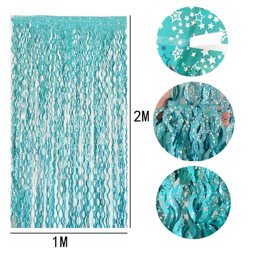 2Packs Teal Blue Pink Foil Cur - Home Bargains 评论和价格