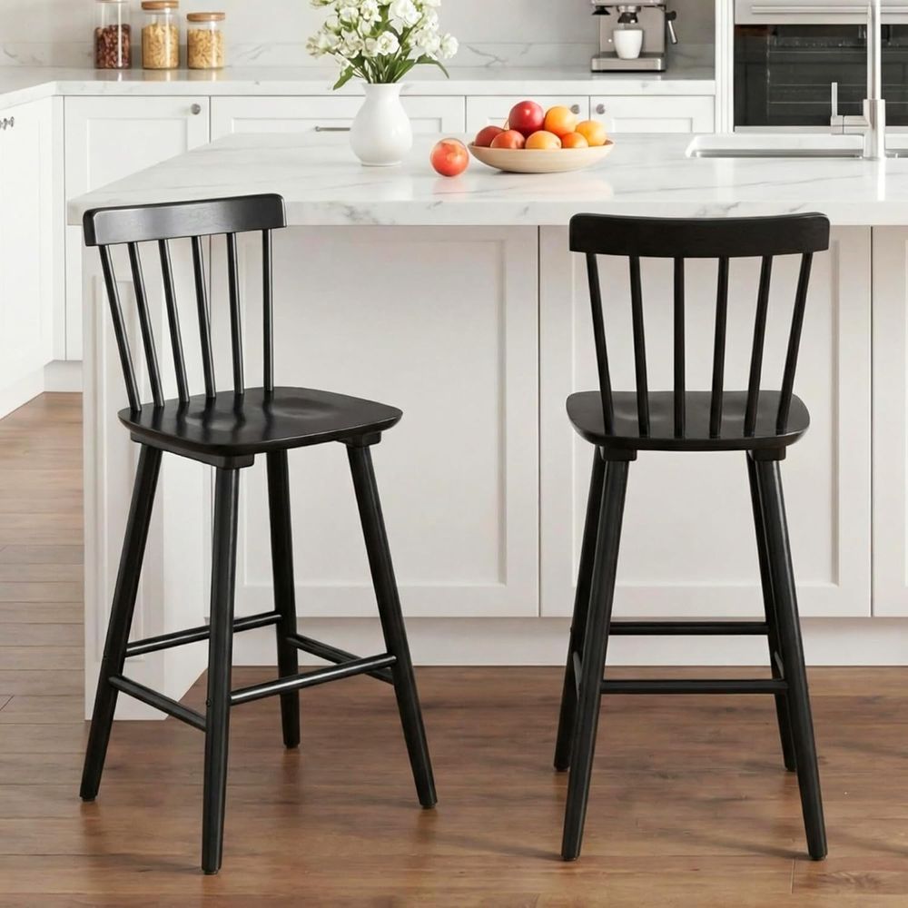 Set of 4, 26 Counter Height Wo - Home Bar Stools 评论和价格