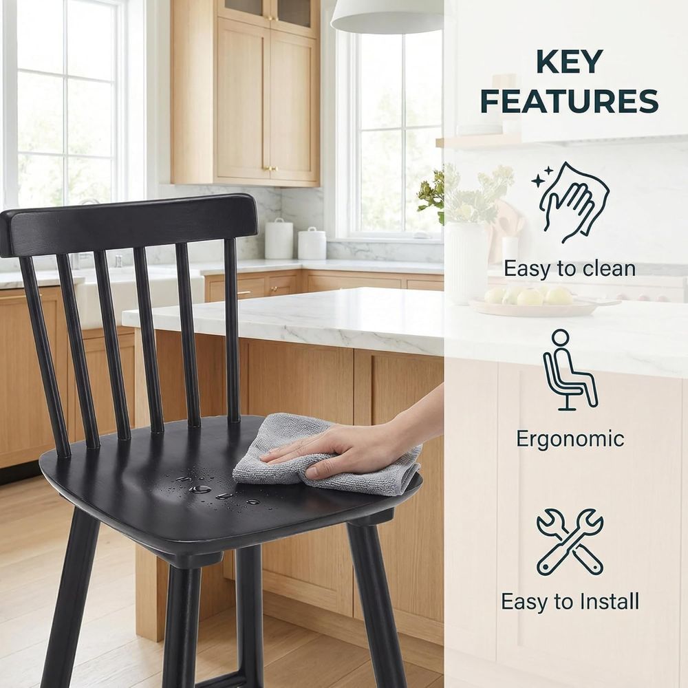 Set of 4, 26 Counter Height Wo - Home Bar Stools 评论和价格